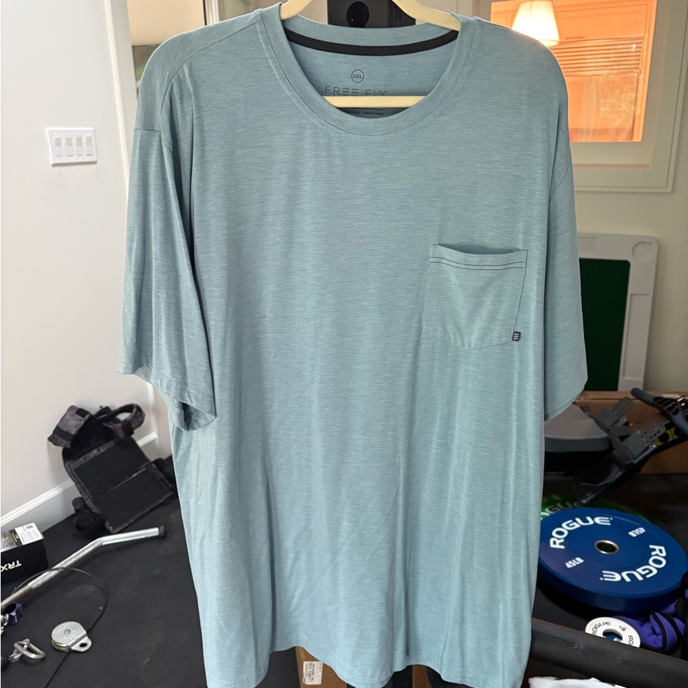 Free Fly Apparel Blue Short Sleeve Tee Relaxed Fit